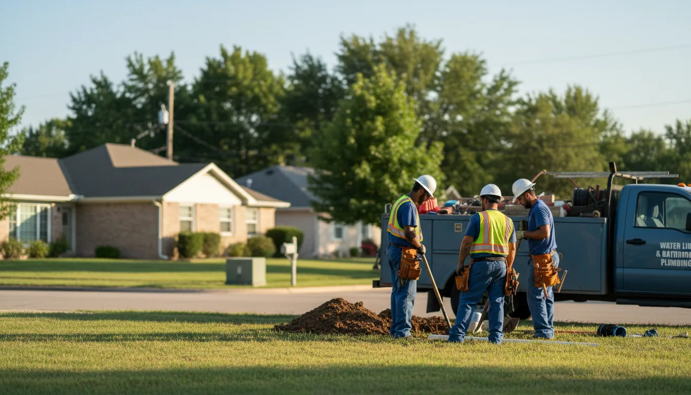 Residential water line and bathroom plumbing service in Hatfield, MO